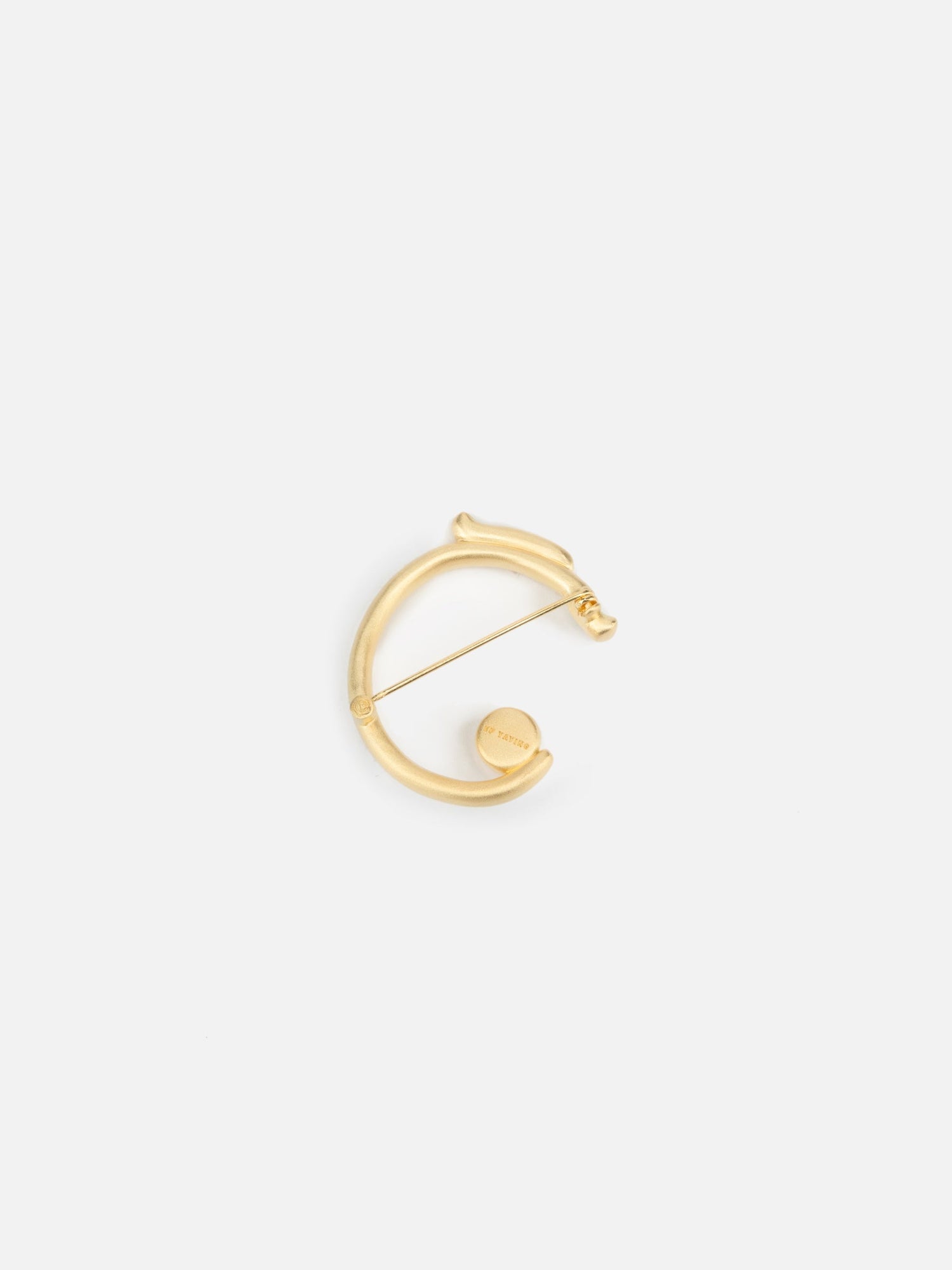 C-Shaped Zodiac Pearl Brooch | Copper/Fresh Water Pearls