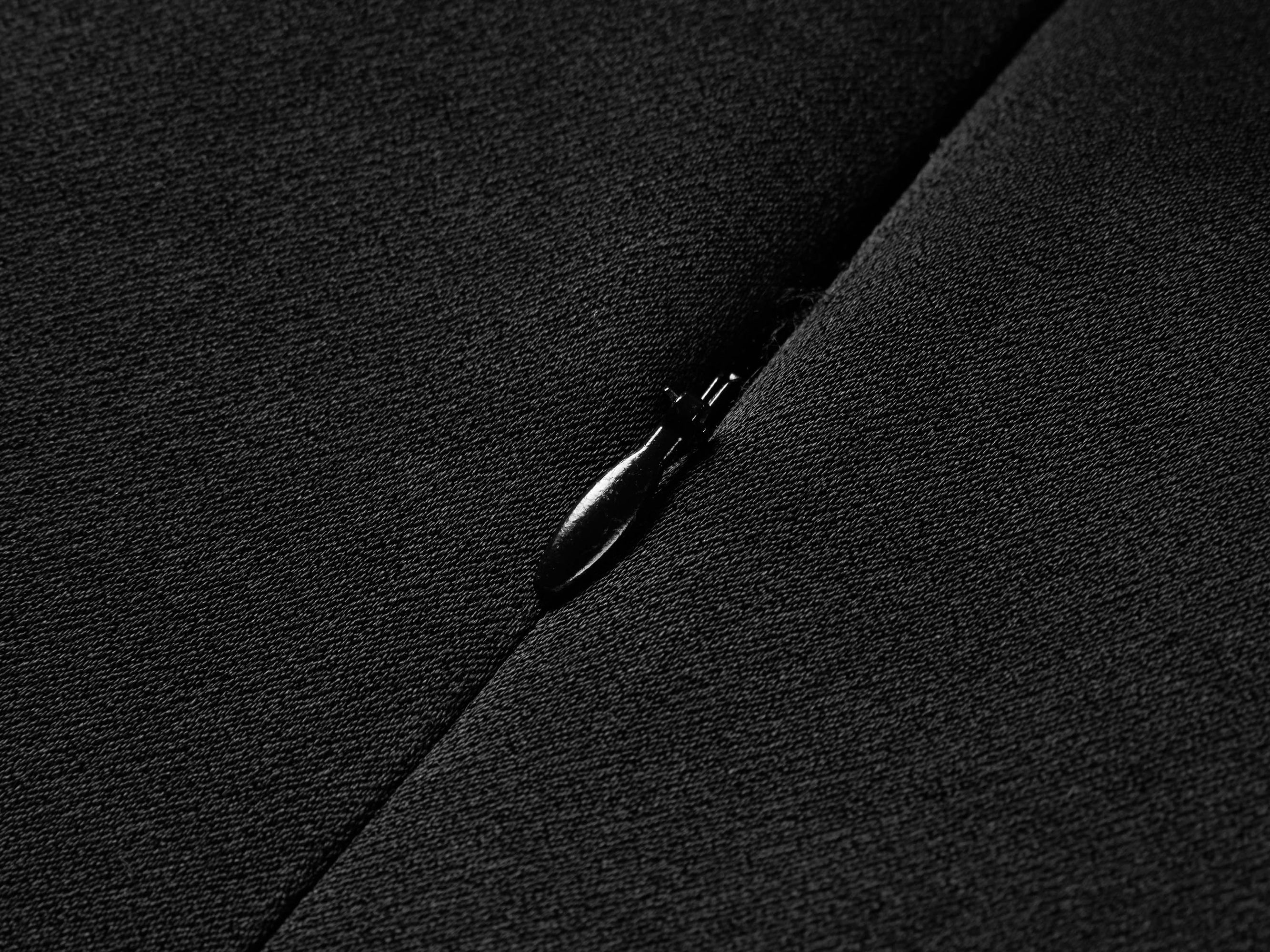 Deep V-Neck Midi Dress | Black