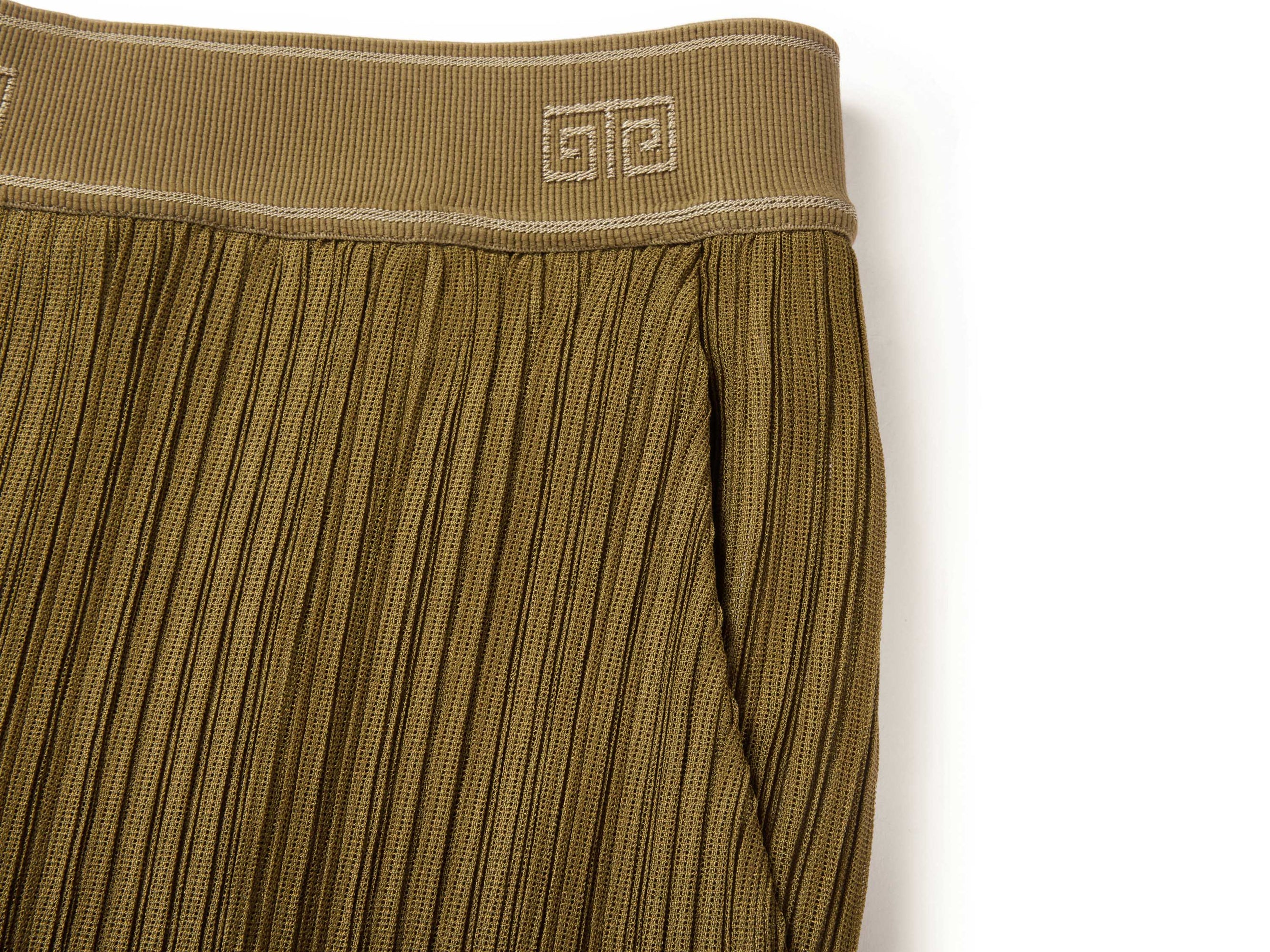 wide-leg trousers | Olive Green