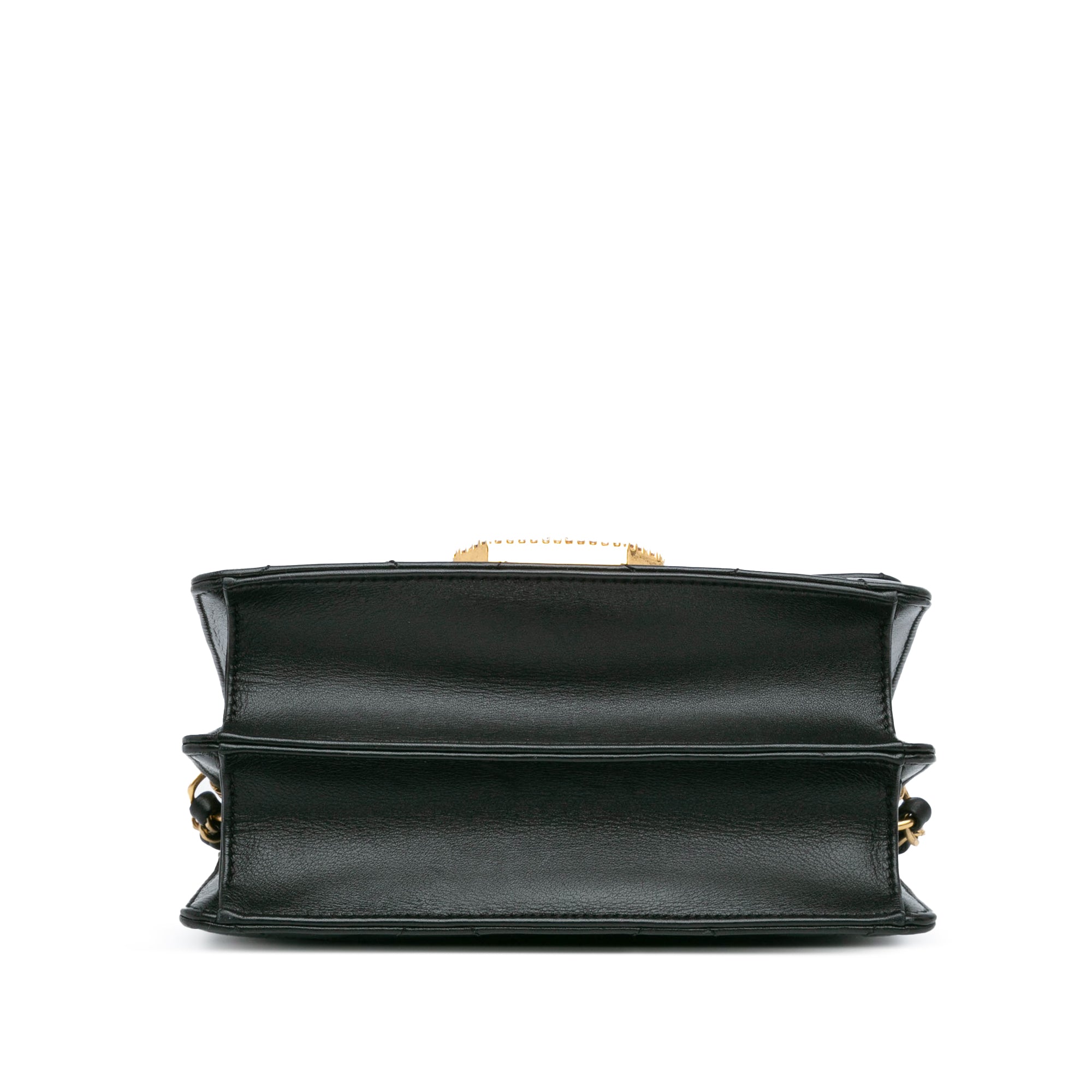 Chanel | Pre-Owned Quilted Lambskin Octagonal Buckle Crossbody | Black