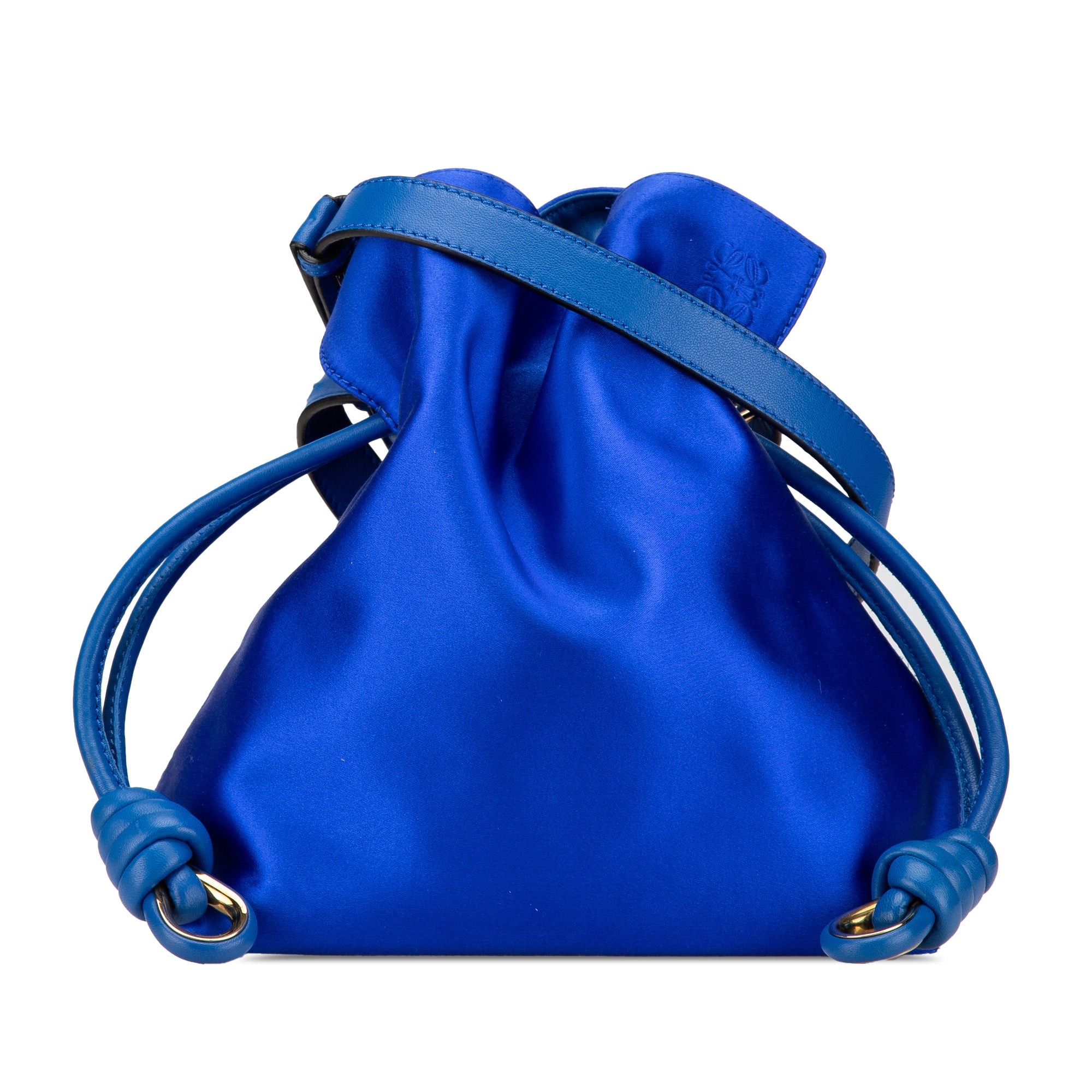 Loewe | Pre-Owned Small Satin Flamenco Knot | Blue