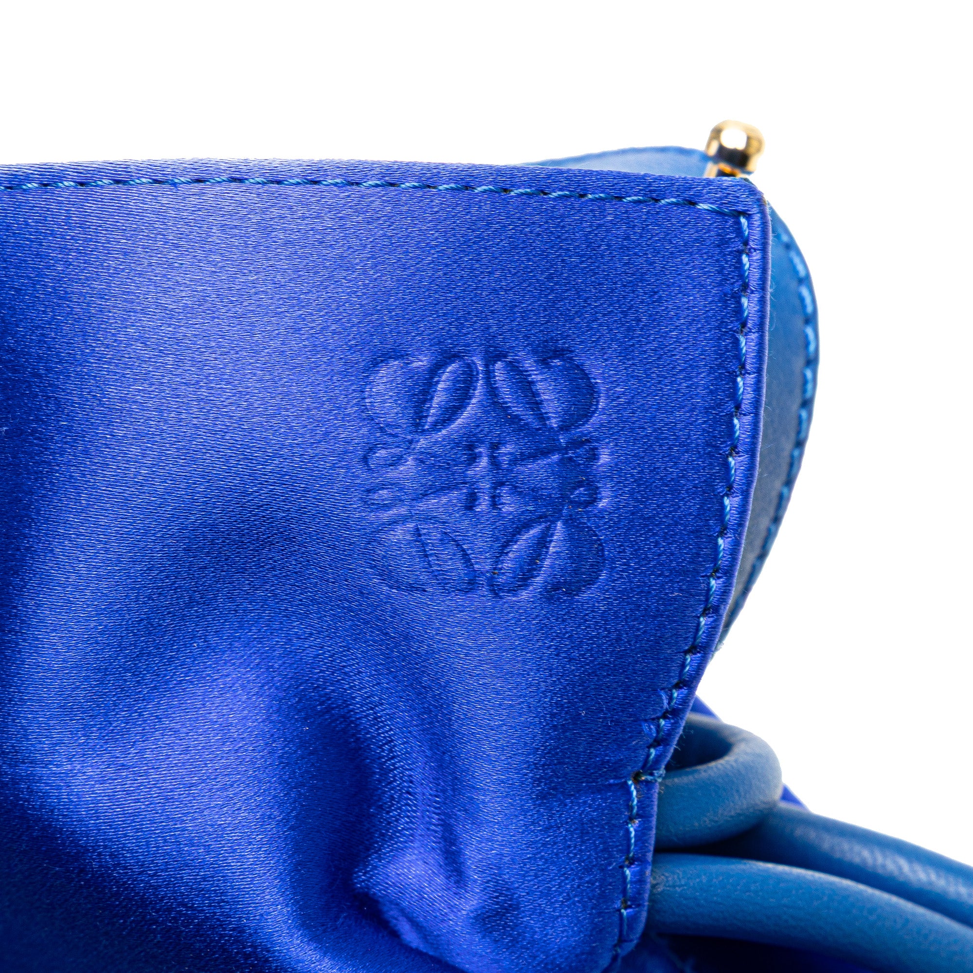 Loewe | Pre-Owned Small Satin Flamenco Knot | Blue
