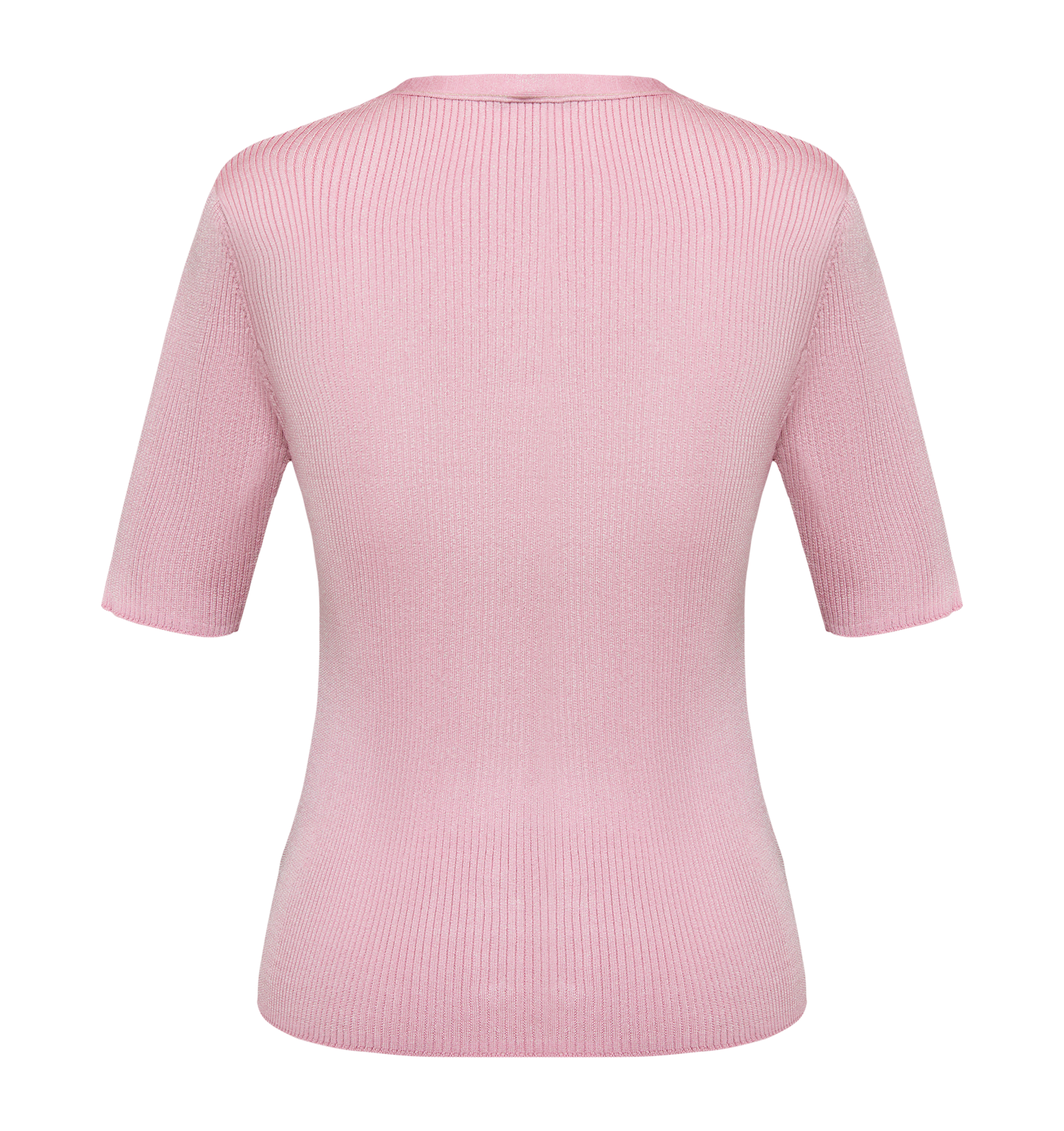 Silk and Acetate V-Neck Color-Blocked Design Dress | Pink