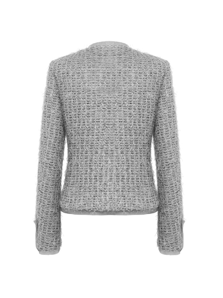 Parisian-style Boucle Jacket | Grey