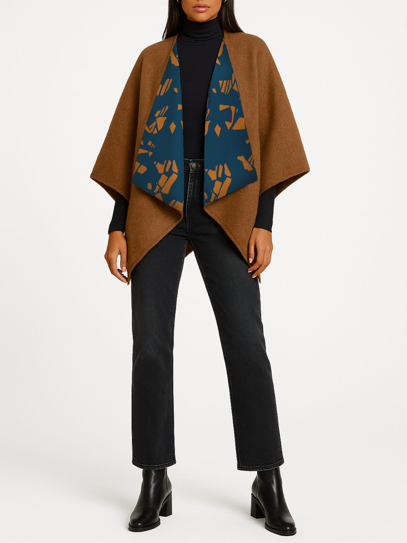 Reversible Amy Ben Poncho | Gyraf Blue