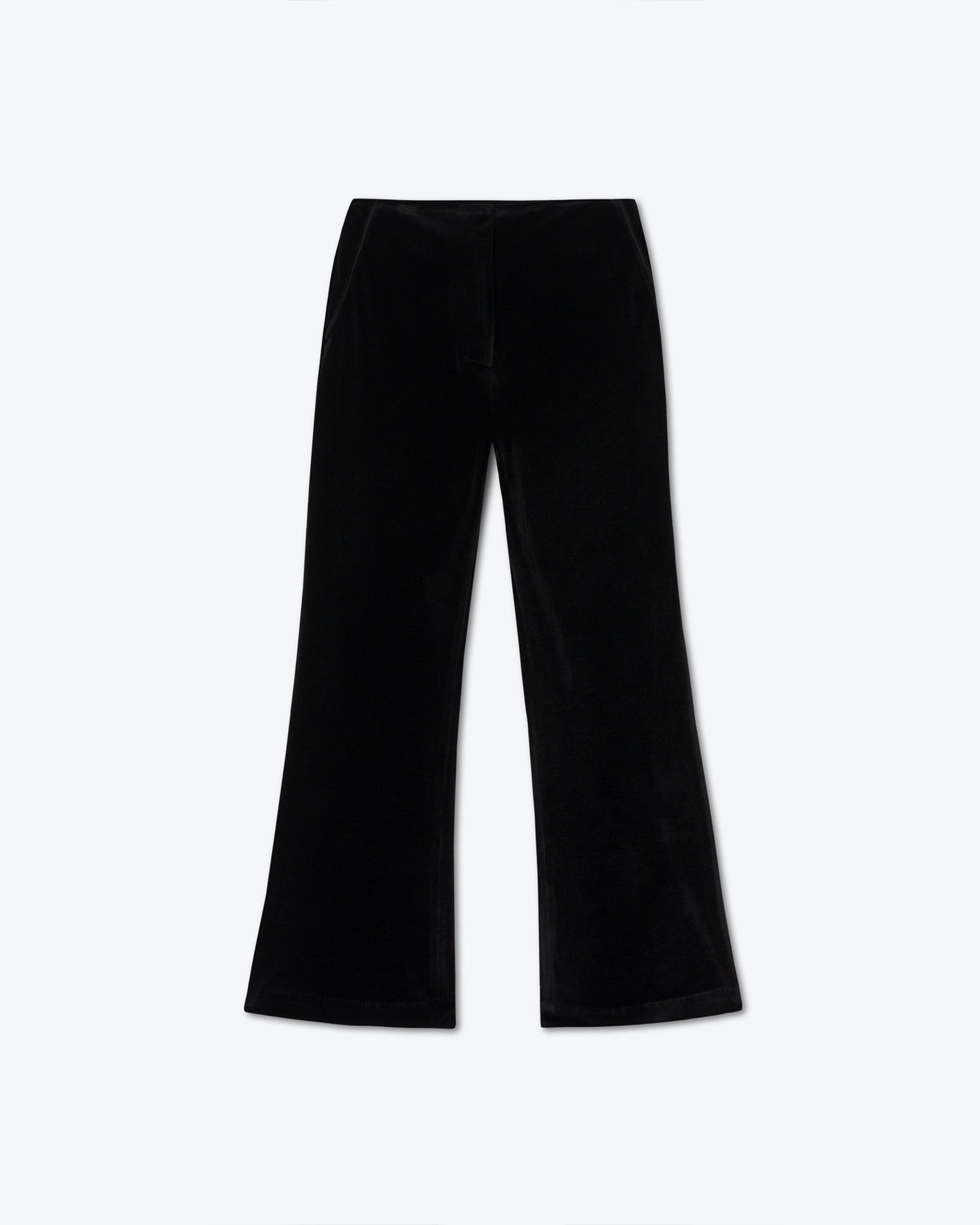 Beata Stretch Velvet Trousers | Black