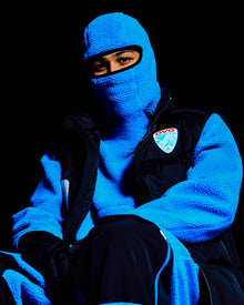 Balaclava Sherpa Hoodie - Blue Shock