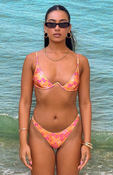 9.0 Swim Montego Floral Underwire Bikini Top | Orange