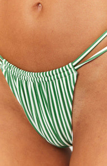 9.0 Swim Sumba Striped Bikini Bottoms | Green