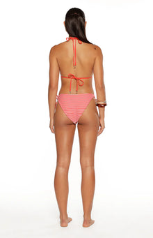9.0 Swim Wave Tie Bikini Bottoms | Red Stripe