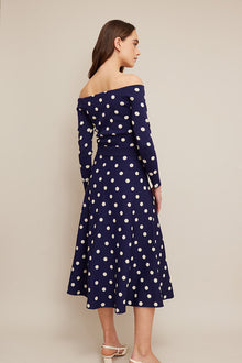 Sandrine Skirt | Classic Navy Dot