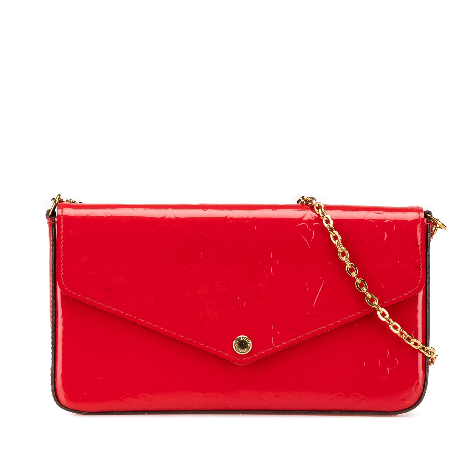 Louis Vuitton | Pre-Owned Monogram Vernis Pochette Felicie | Red