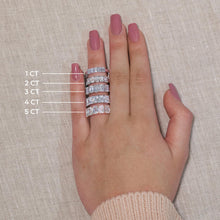 2.00 CT Emerald Lab-Grown Diamond | Five Stone Anniversary Wedding Band Ring | 14K White Gold | G Color | VS Clarity