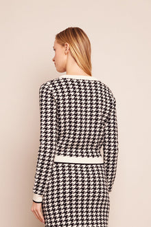 Mirna Cardigan | Houndstooth Black