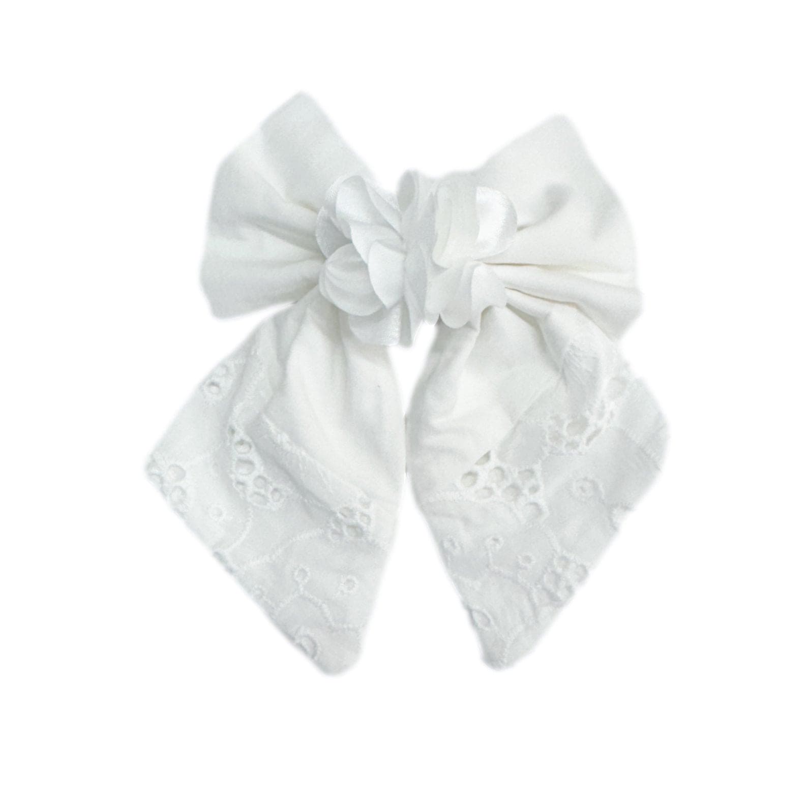 Girl | Blanca Cotton Hair Bow | White