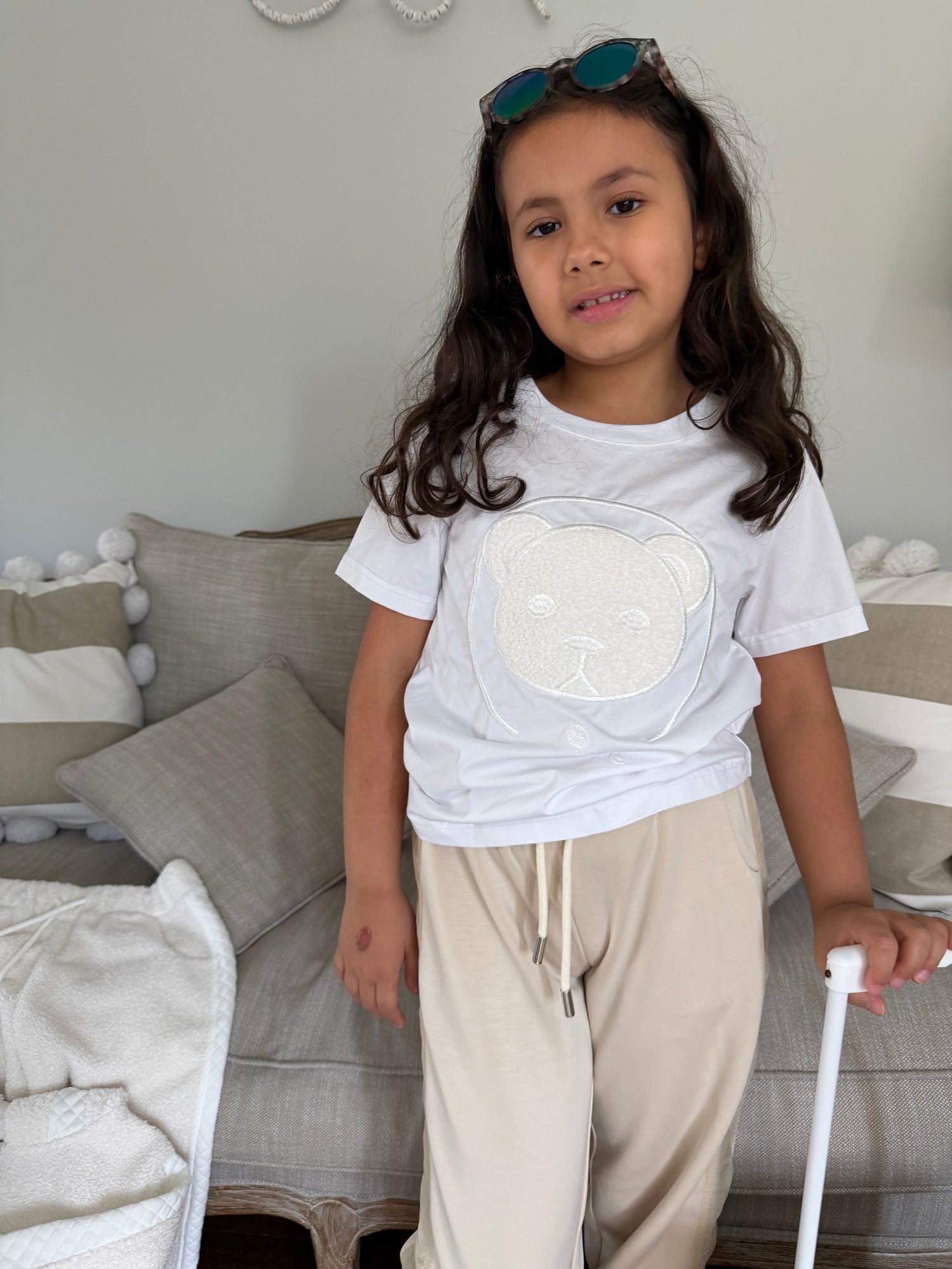 Pima cotton teddy t shirt. perfect t shirt to dress up or dress down. 