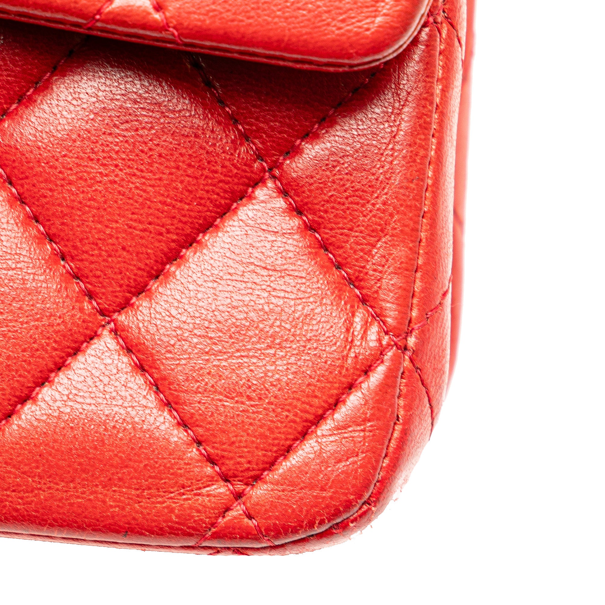 Chanel | Pre-Owned Medium Classic Lambskin Double Flap - I | Red