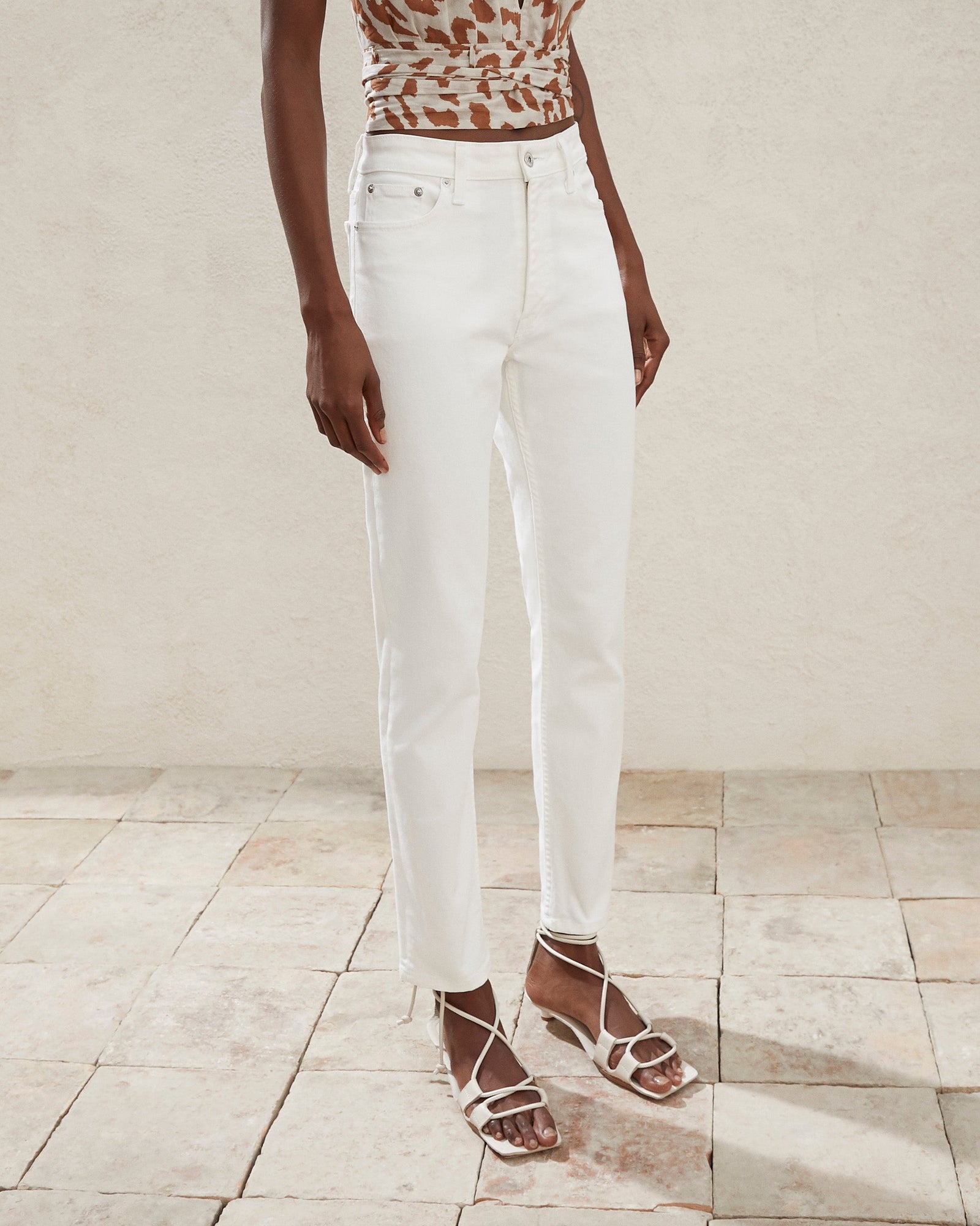 Womens | Ren Mid Rise Skinny Jeans | White