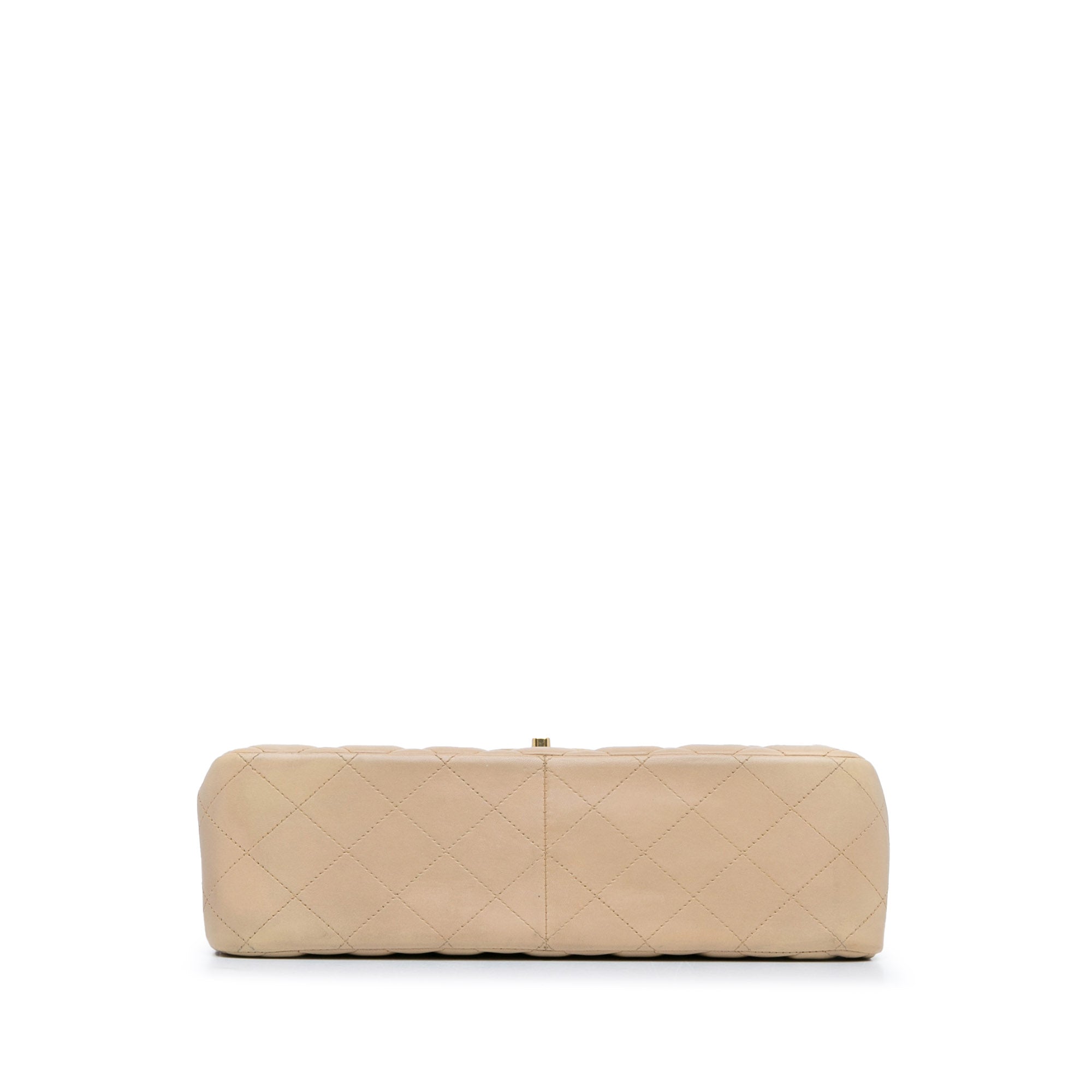 Chanel | Pre-Owned Jumbo Classic Lambskin Double Flap | Brown/Beige