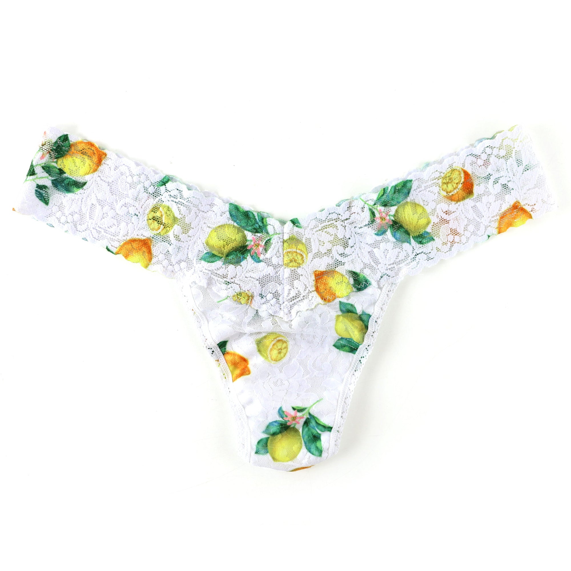 Petite Signature Lace Low Rise Thong V3 | White/Multi