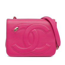 Chanel | Pre-Owned Lambskin CC Mania Flap | Pink/Hot Pink