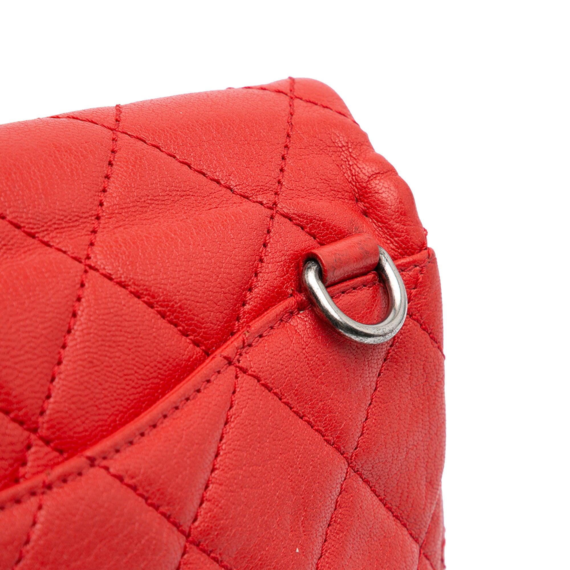 Chanel | Pre-Owned Small Quilted Goatskin Double Carry Waist Chain Flap - II | Red