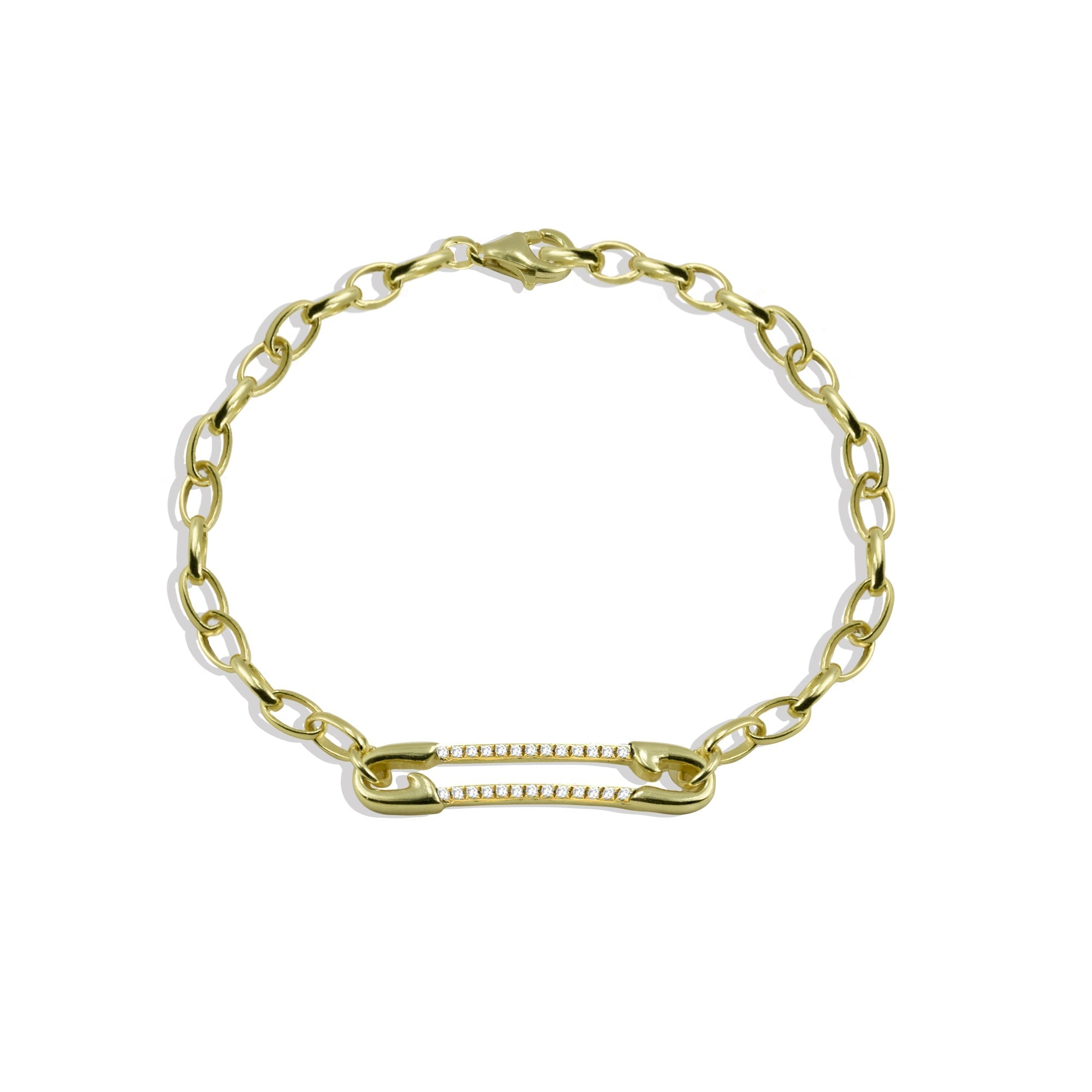 Safety Pin Bracelet | Gold