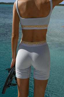 Aly Ribbed Shorts | Azurro