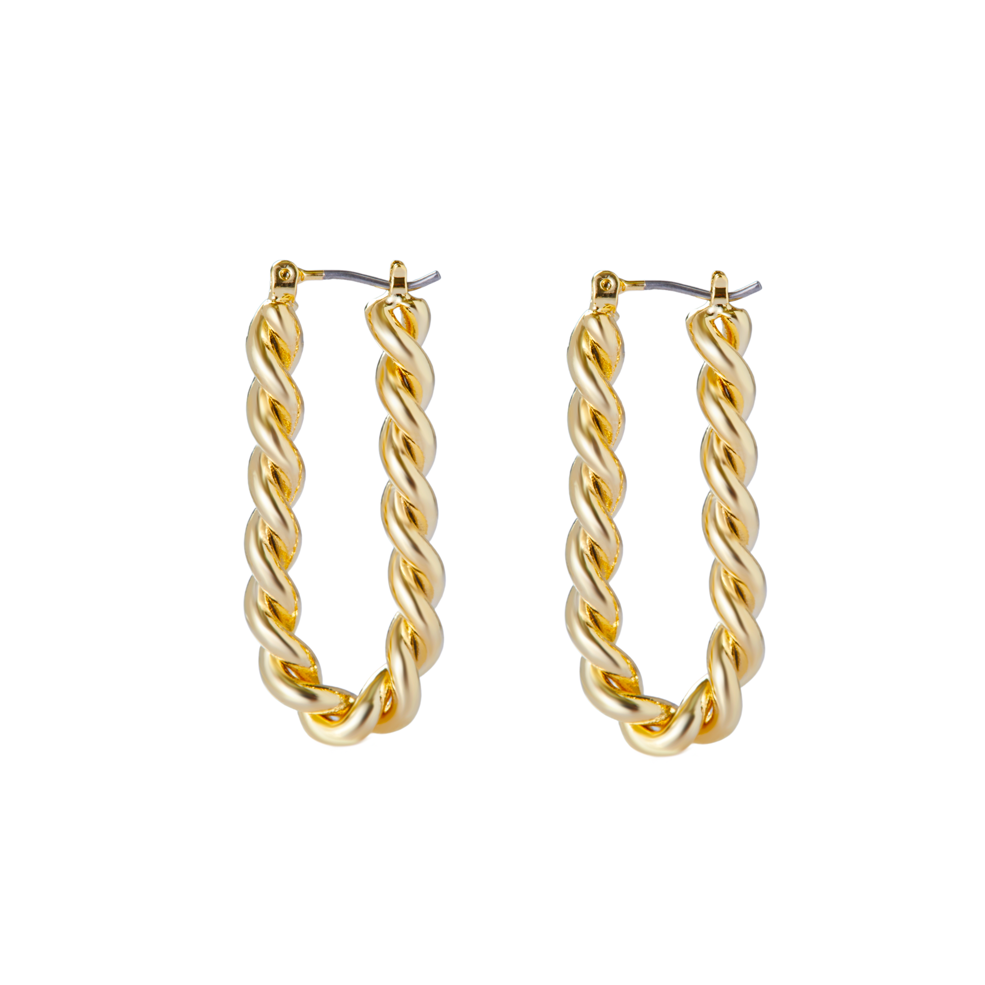 The Long Twisted Hoop | 18K Yellow Gold-Plated