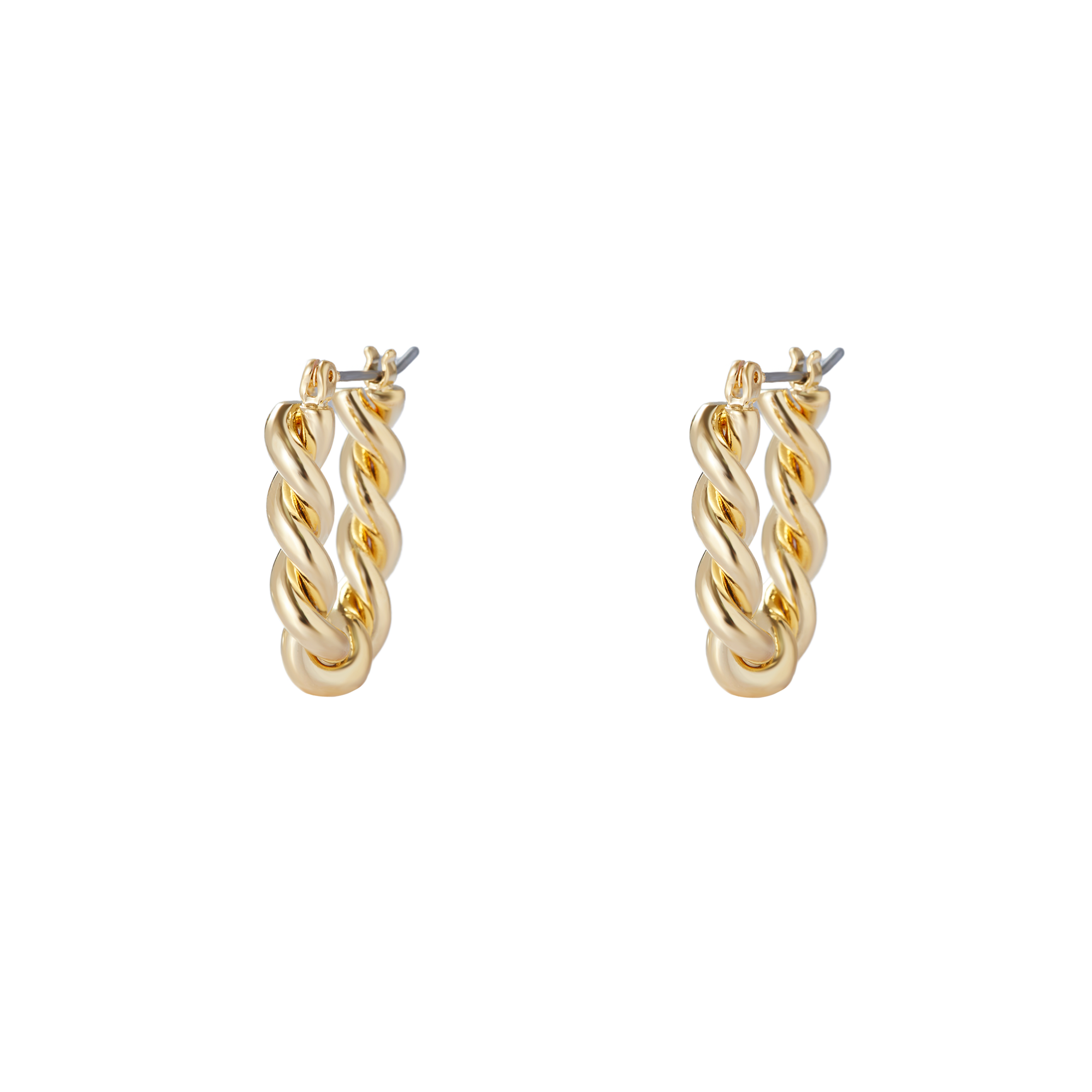 The Short Twisted Hoop | 18K Yellow Gold-Plated