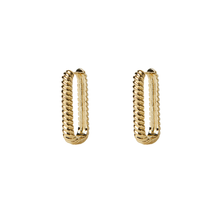 The Twisted U Hoop | Gold