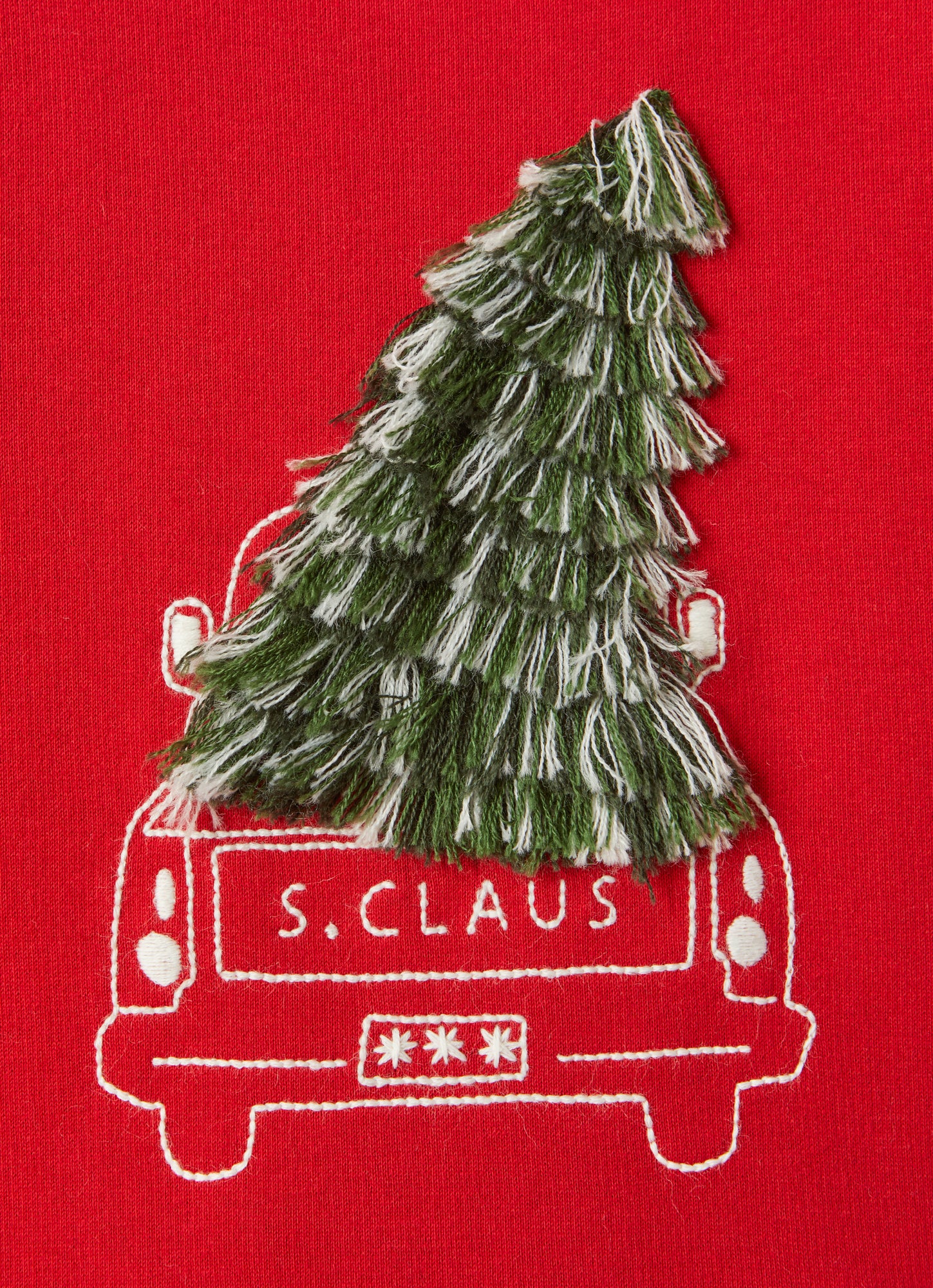 Christmas Tree Crew Neck Sweatshirt | Cranberry Red