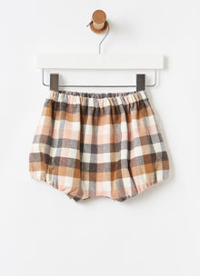 Baby Girls Check Cotton Shorts | Blush Pink