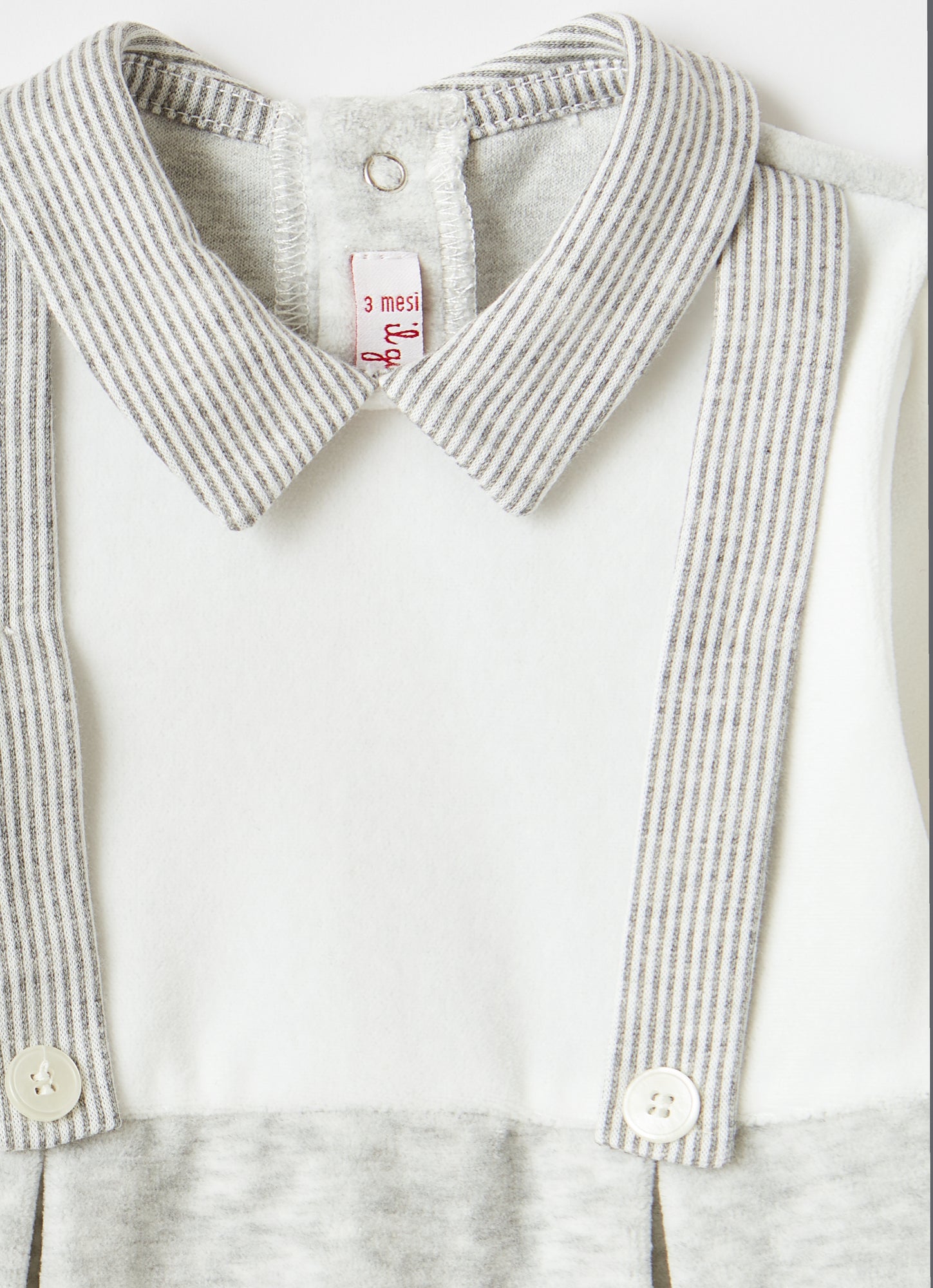 Chenille Knickerbocker Babysuit | Bianco/Nuvola