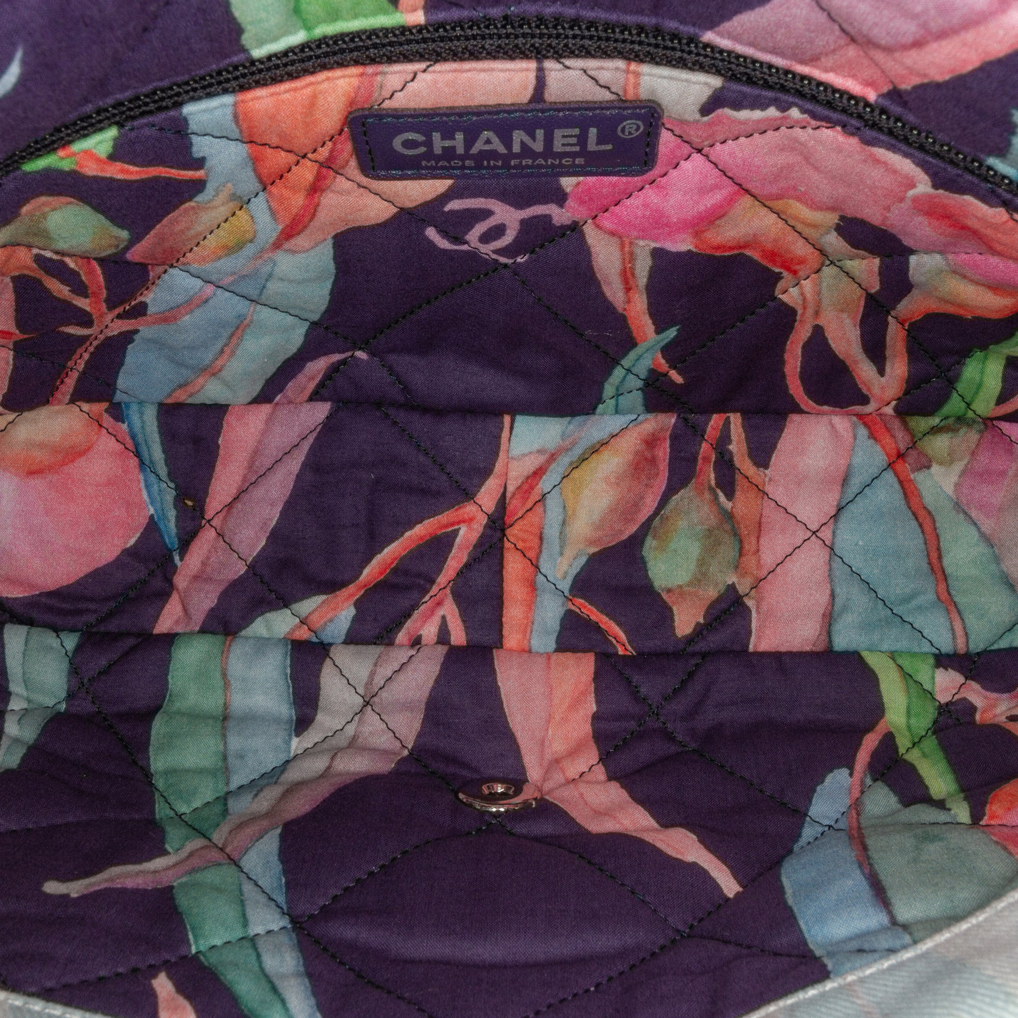 Chanel | Pre-Owned Quilted Jungle Jeans Flap | Blue/Light Blue