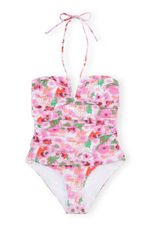Recycled Printed V-String Swimsuit | Sugar Plum