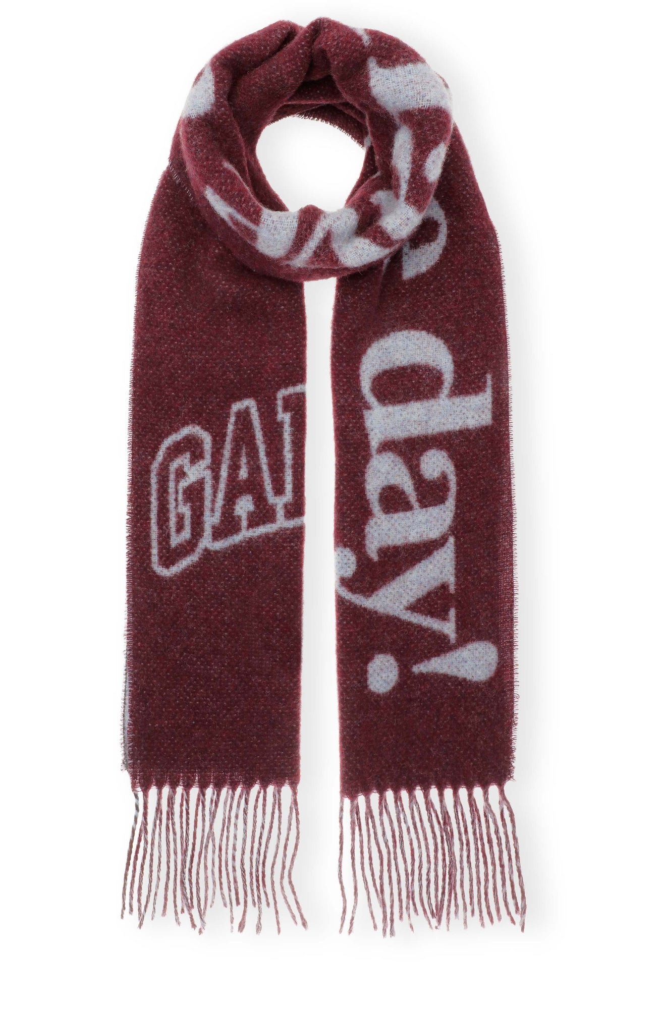 Narrow Scarf Please Recycle | Burgundy
