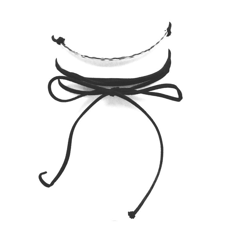 Suede Wrap Choker | Silver
