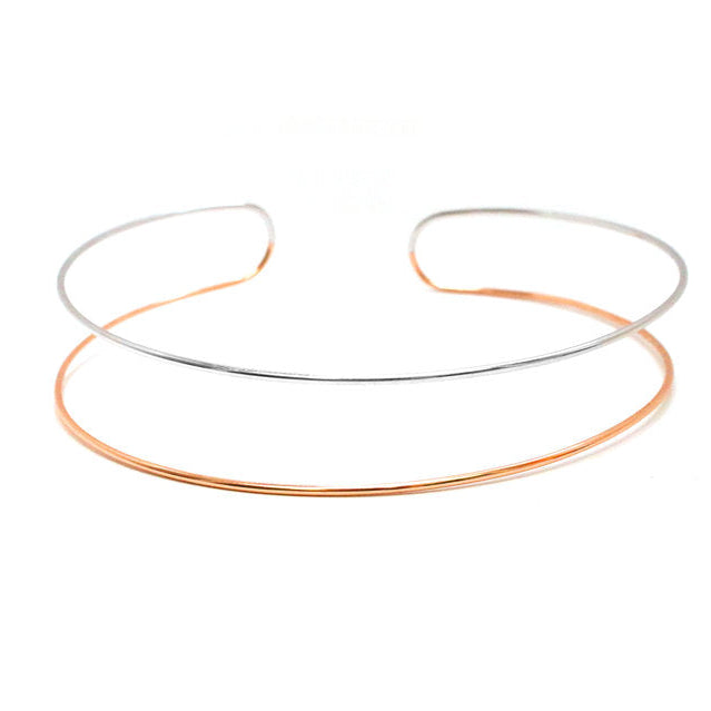 Slip-On Choker | Two Tone: Rose Gold-Silver
