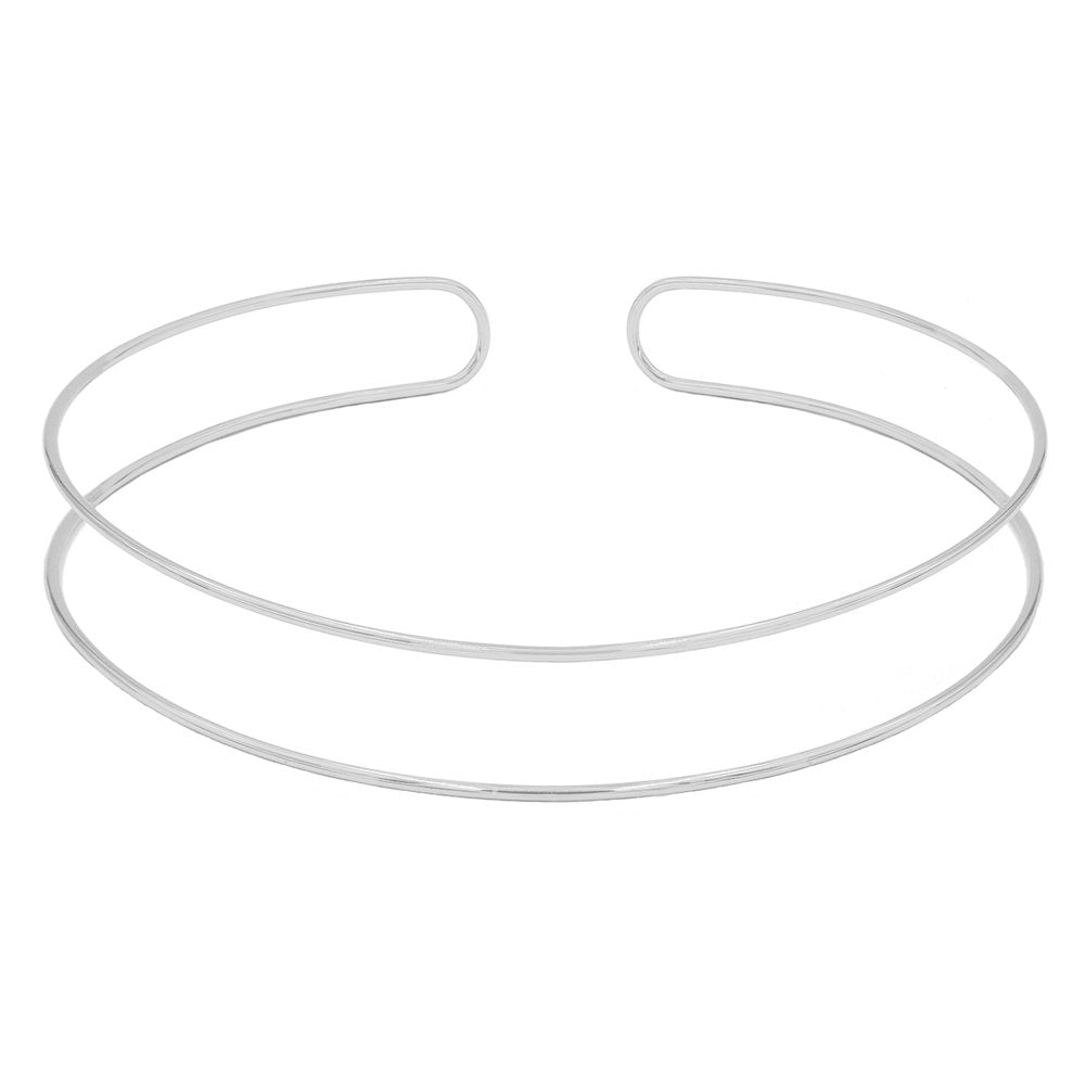 Slip-On Choker - Av Markdown 1112 | Rhodium-Plated Brass