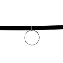 Drop Ring Choker | Rhodium-Plated Brass