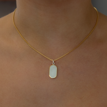 The Engravable Two Tone Oval Pendant | 18K Yellow Gold-Plated