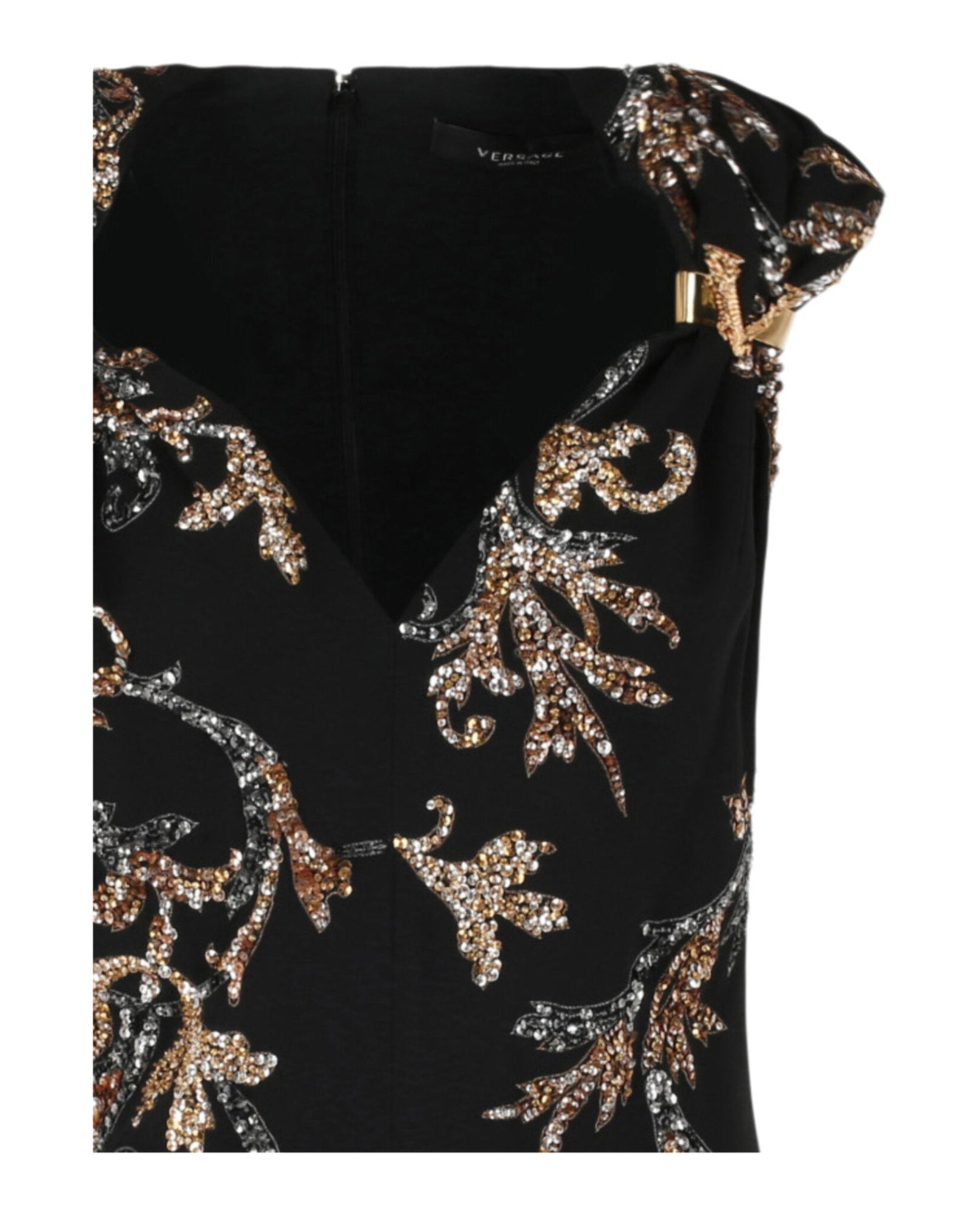 Versace | Acanthus Leaf Sequin & Crystal Embellished Minidress