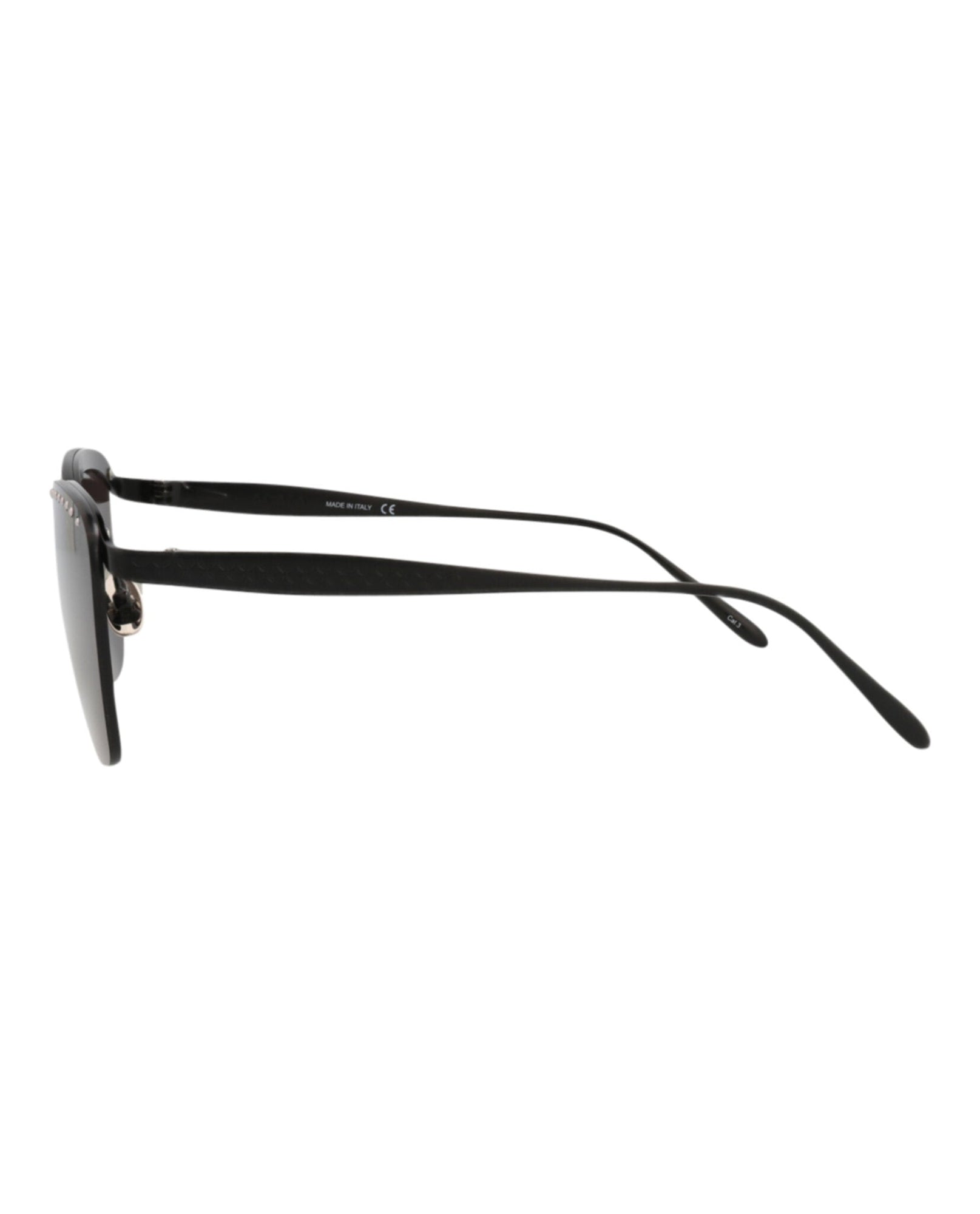 Alaia Square Metal Sunglasses | Black