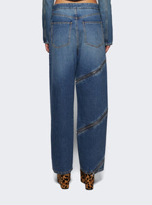 Women | ALAÏA | Spiral Pants Blue