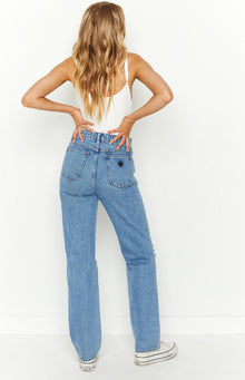 ABRAND A 94 High Straight Georgia Rip Jeans | Blue