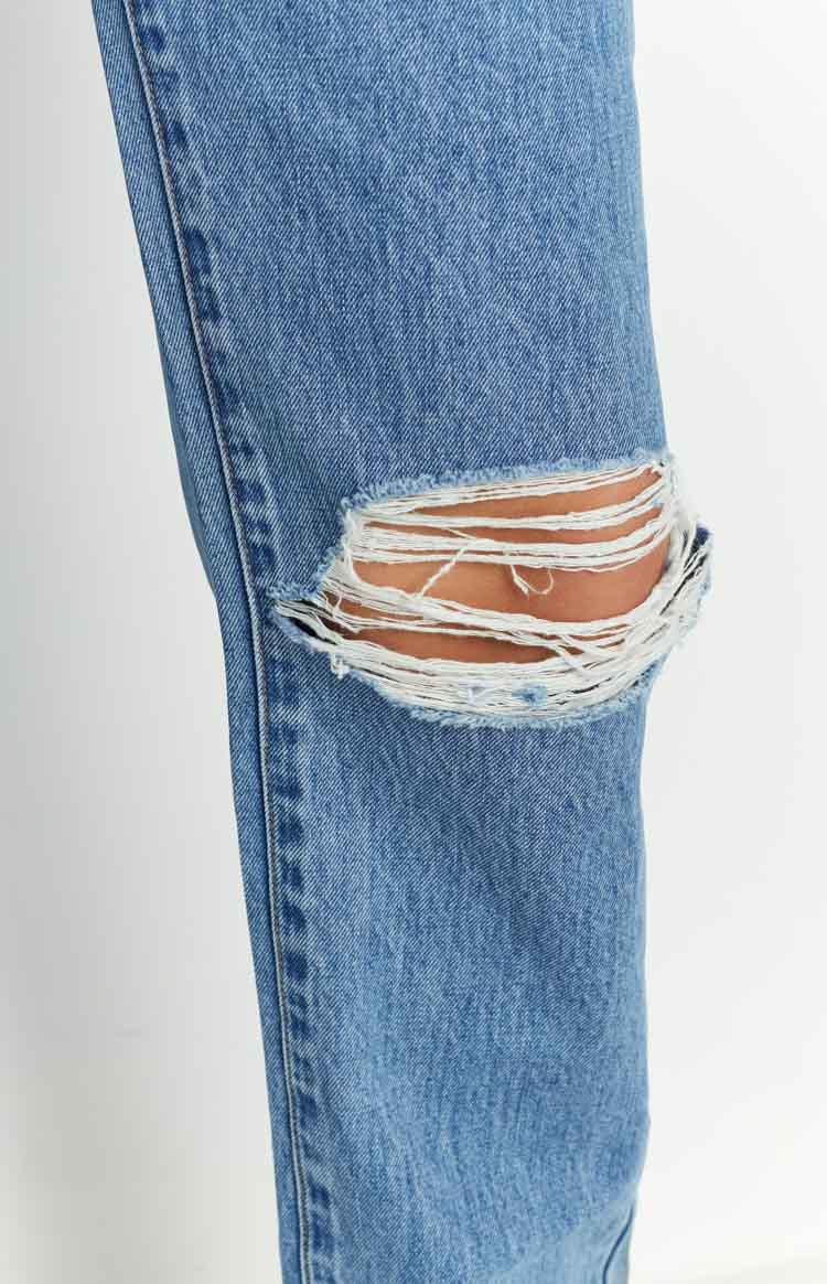 ABRAND A 94 High Straight Georgia Rip Jeans | Blue