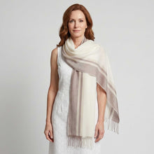 Unisex | Maui Wrap | Stripe Cognac / Ivory