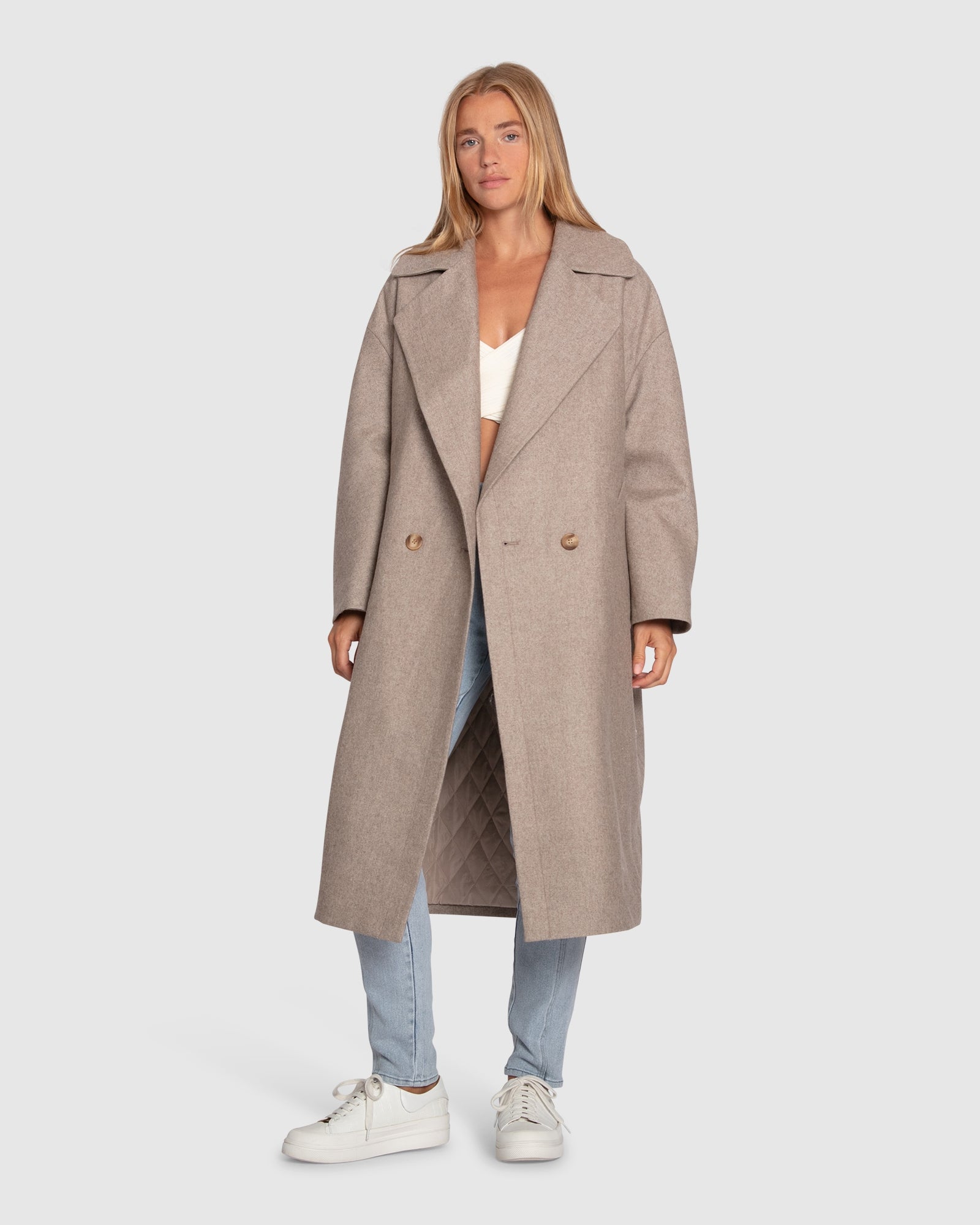 Women | Adventure Lifetime Wool Blend Coat | Mocha