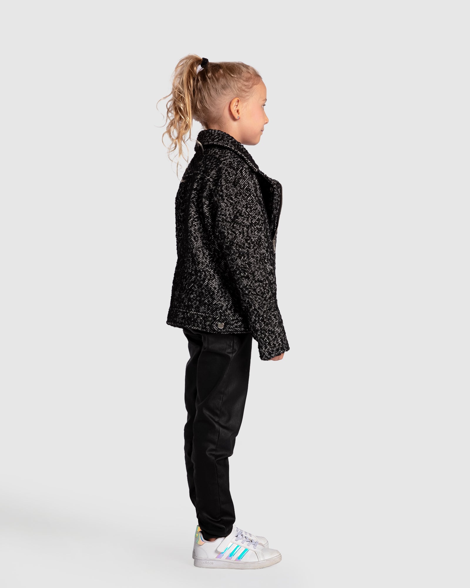 Kids | Angel's Face Biker Jacket | Black